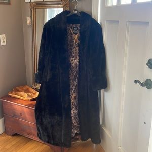 Dennis Basso faux fur long jacket